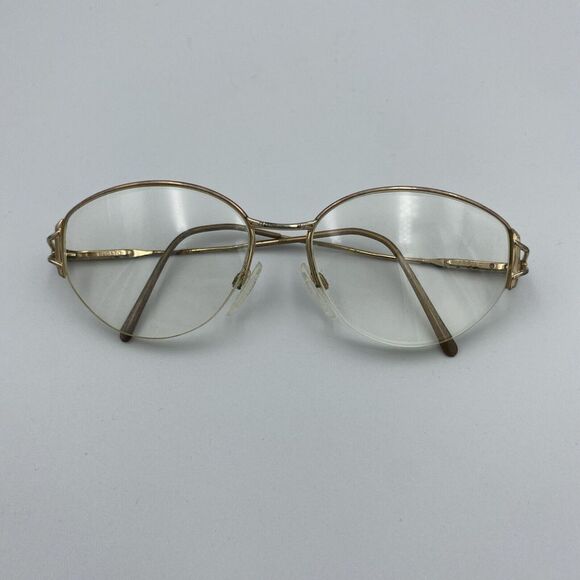 Accessories - Vintage Safilo Elasta Gold Metal Eyeglasses Frames Only Italy‎ Adult Size